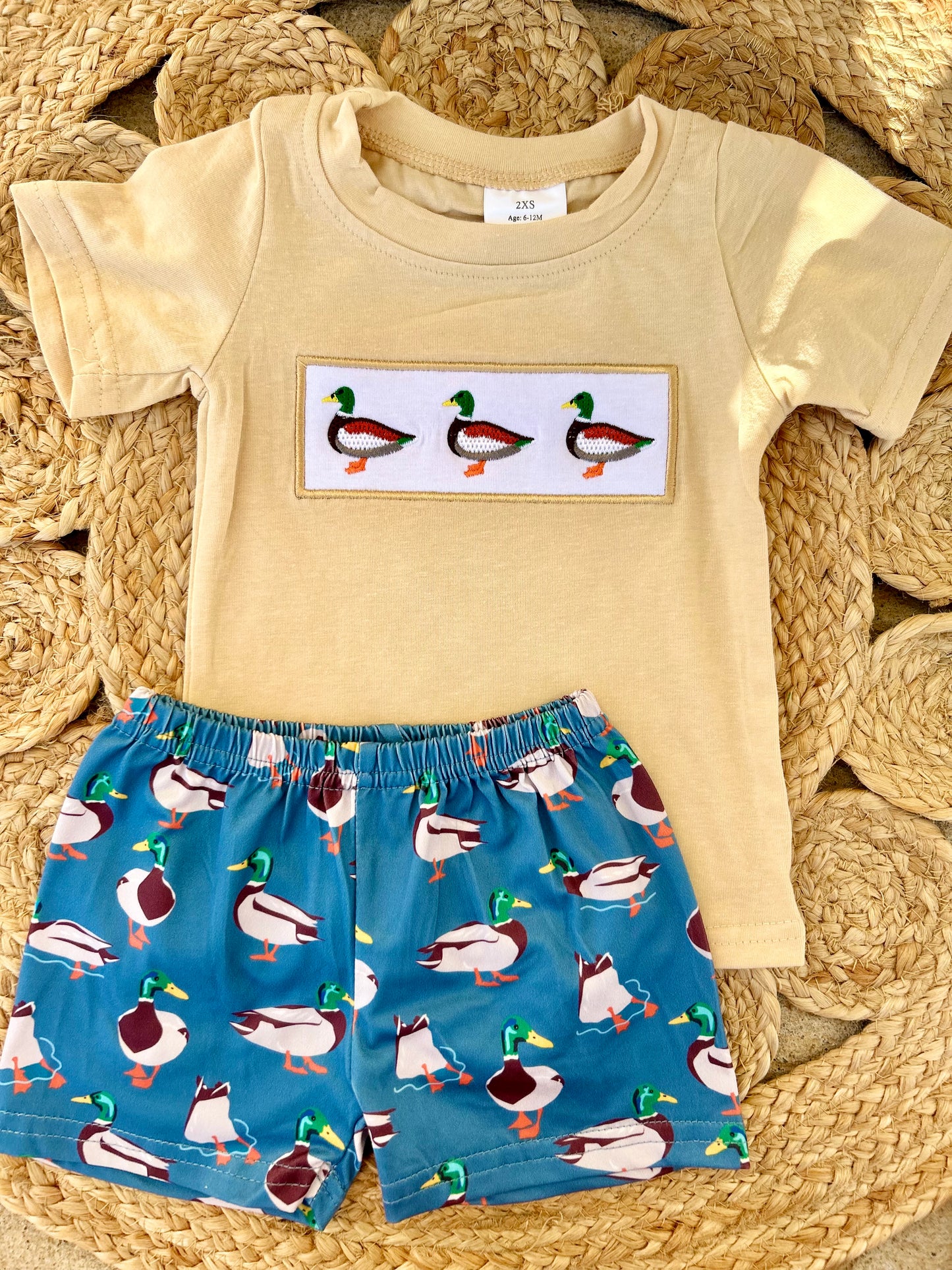 Embroidered Mallard Duck Set
