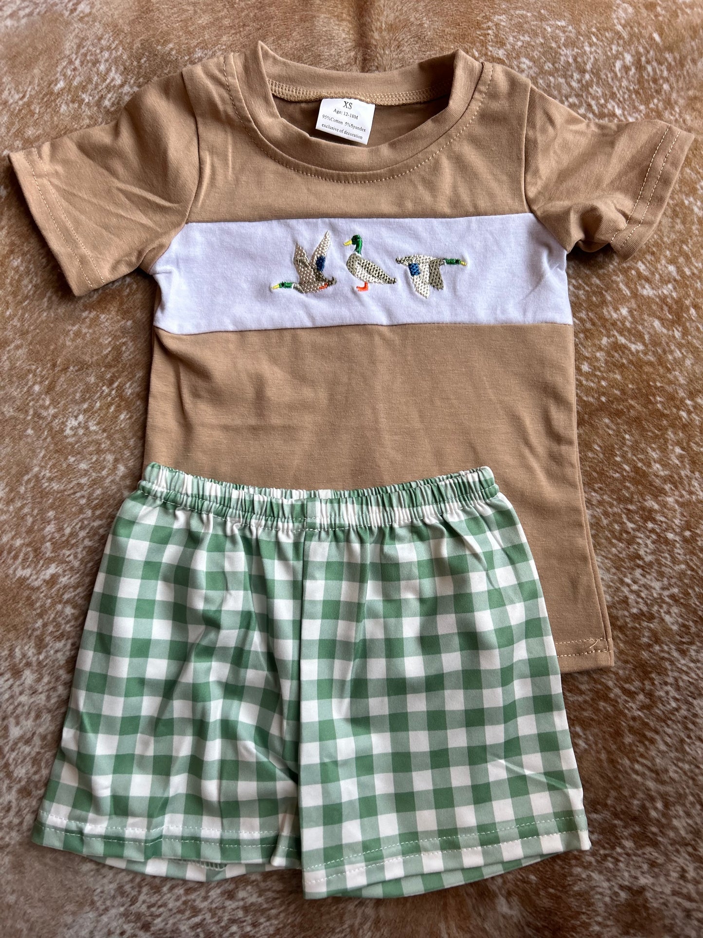 Embroidered Mallard Duck Set - 12/18