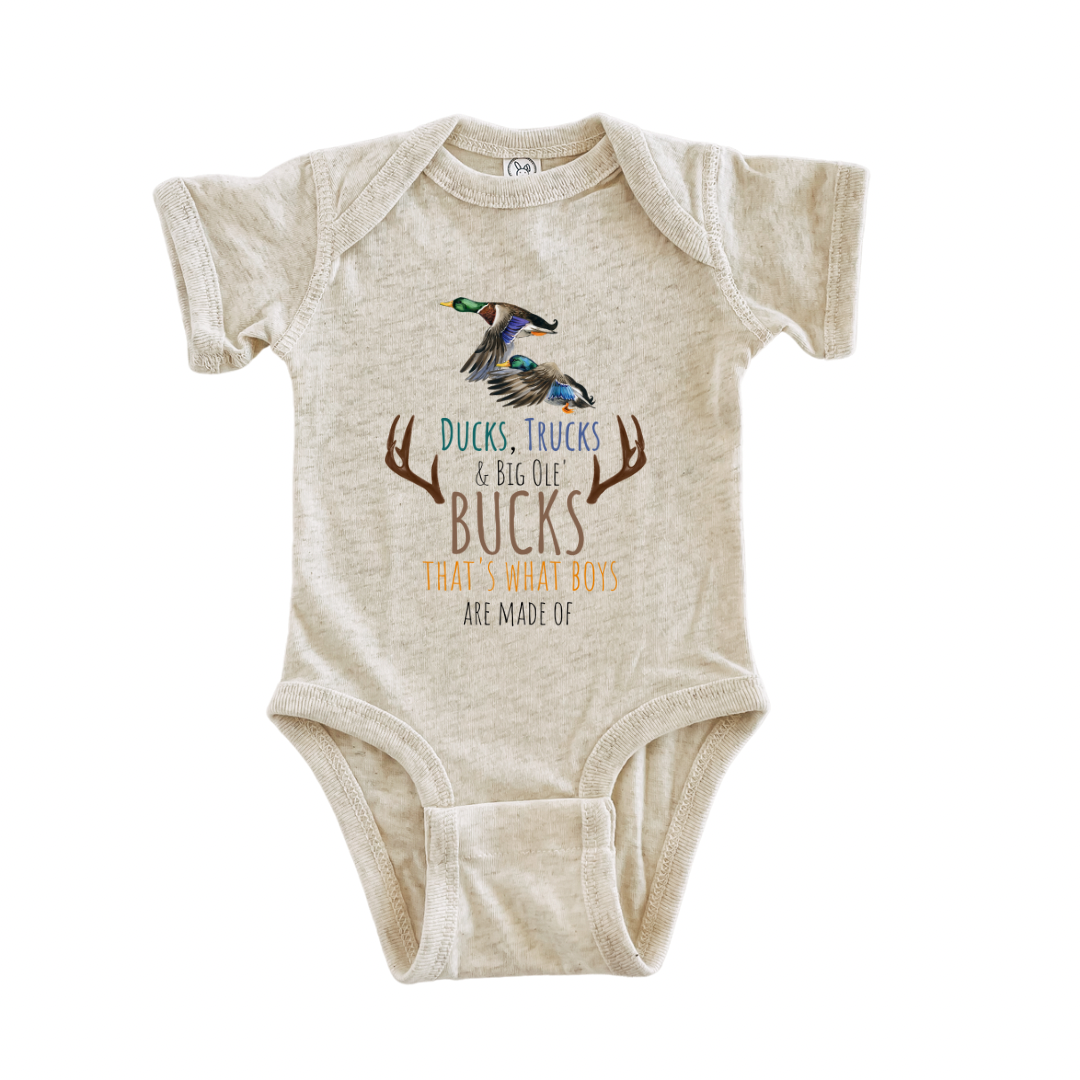 Ducks, Trucks & Bucks Onesie