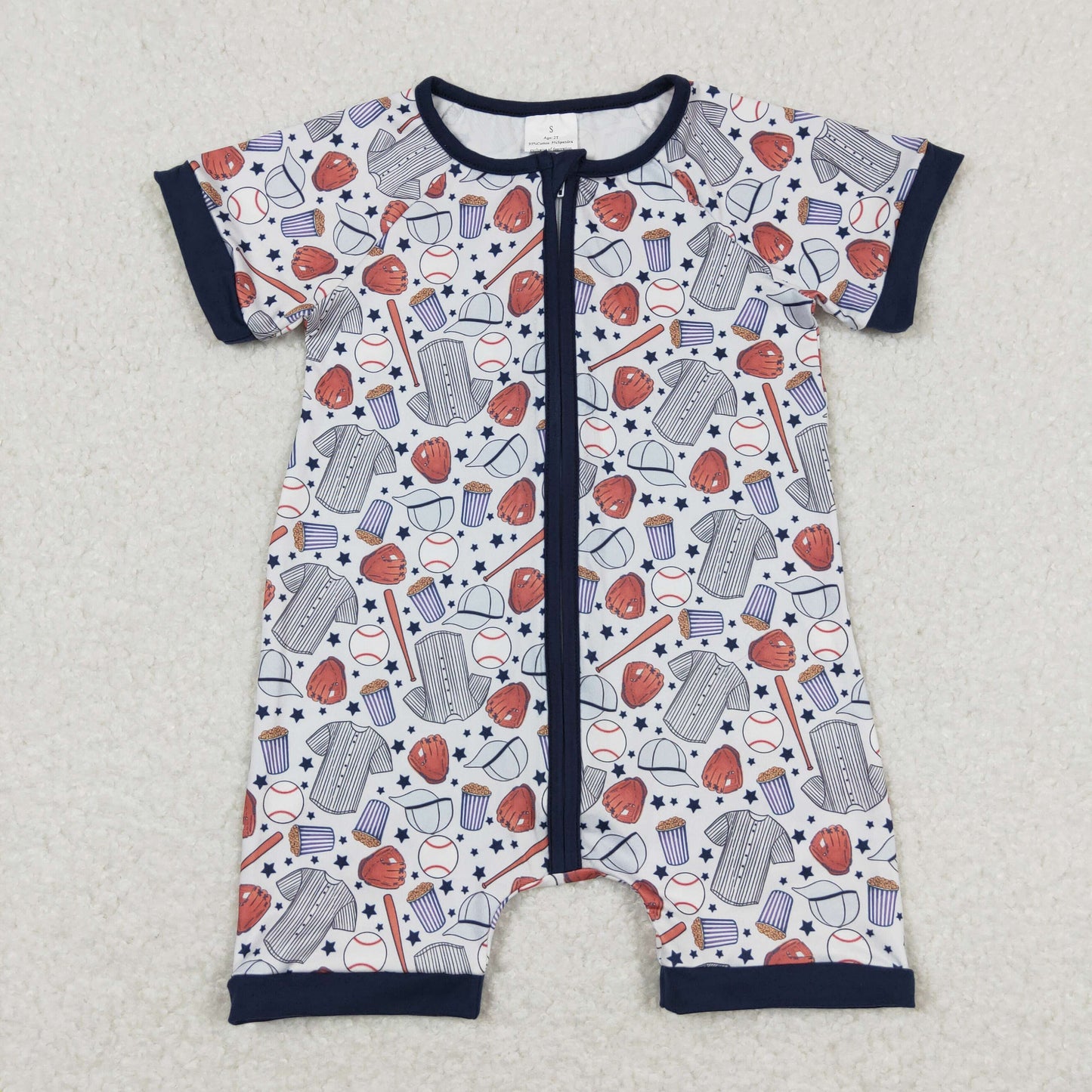 Baseball Shortie Romper - Preorder