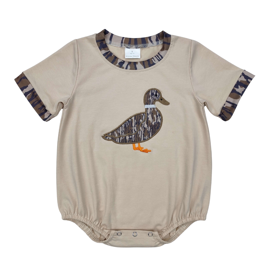 Camo Duck Beige Romper