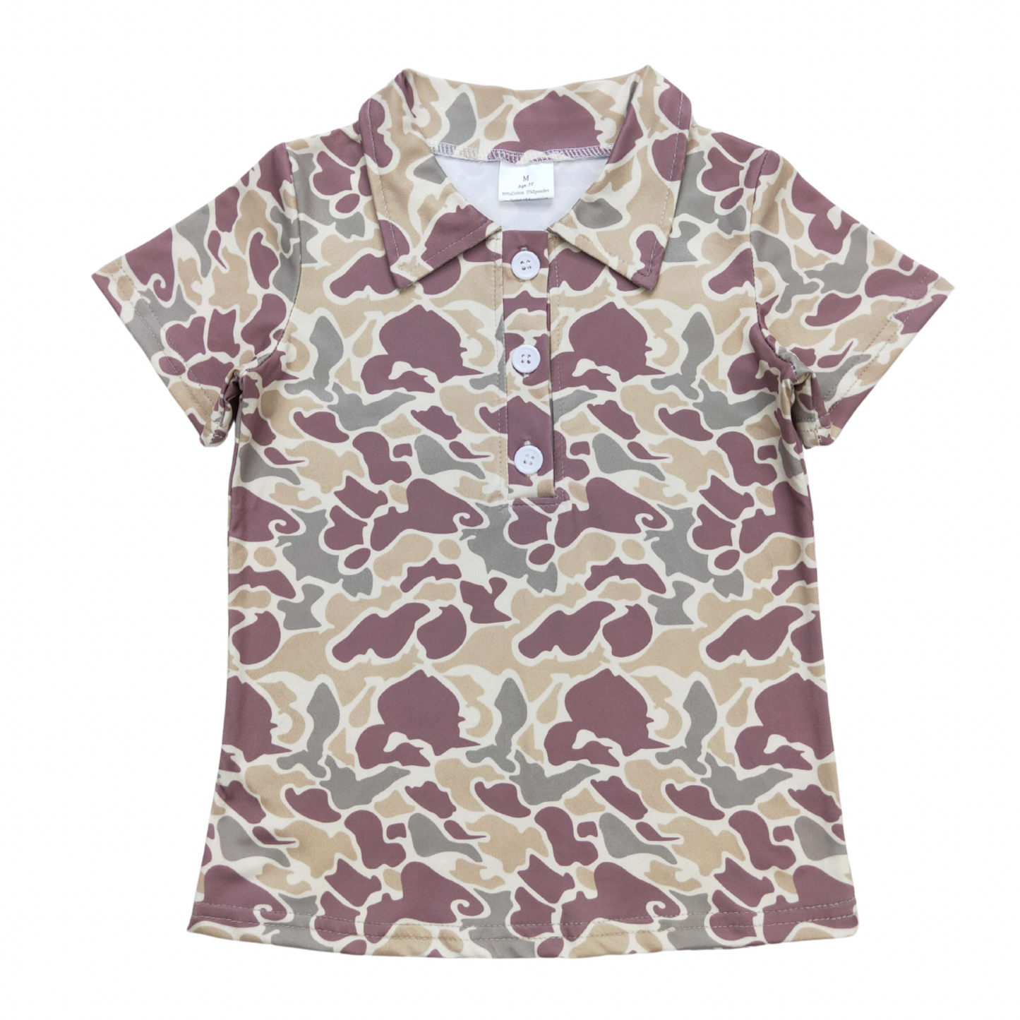 Brown Camo Button Up Shirt