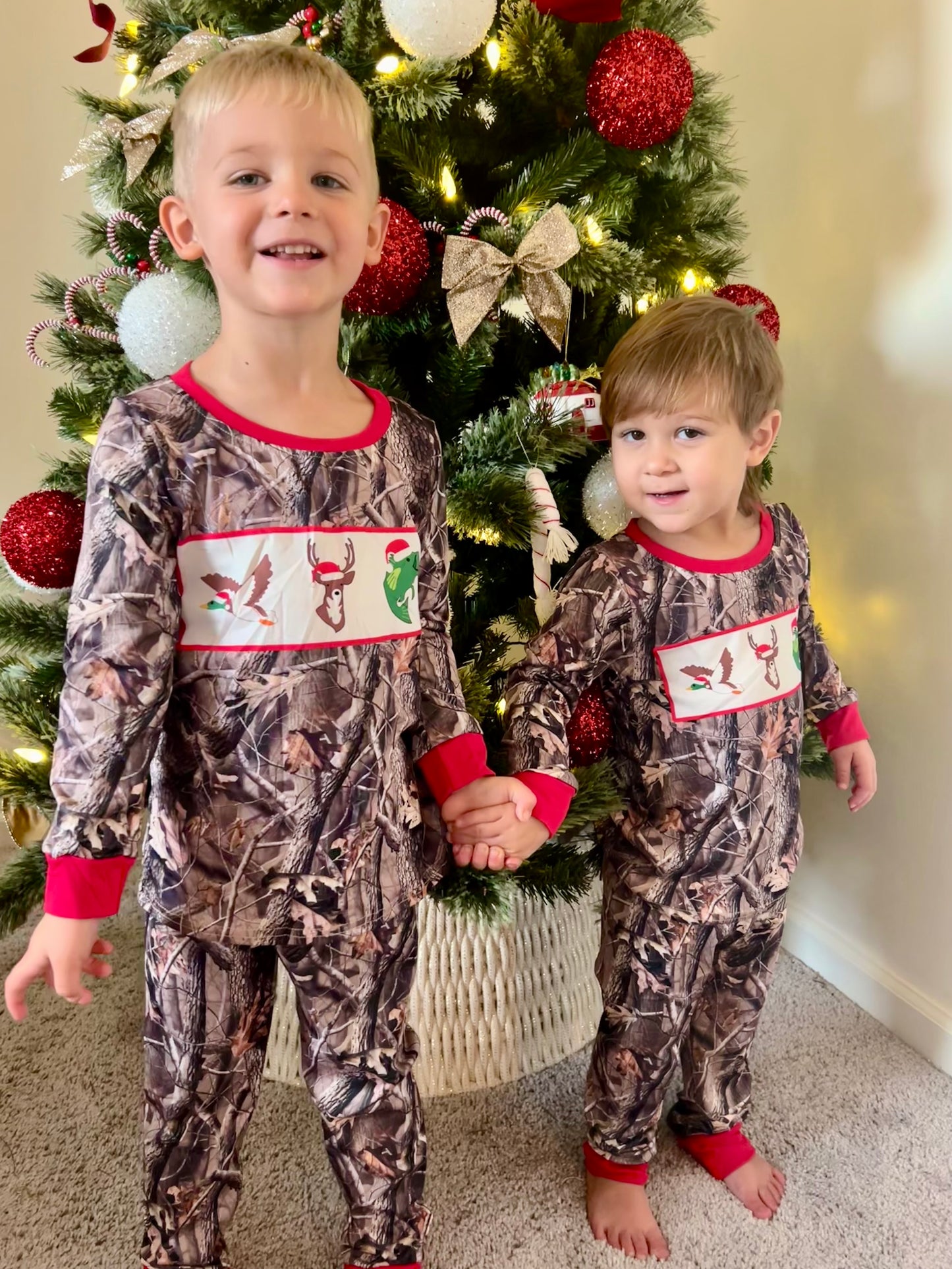 Duck Deer Fish Christmas Printed Cozy Set