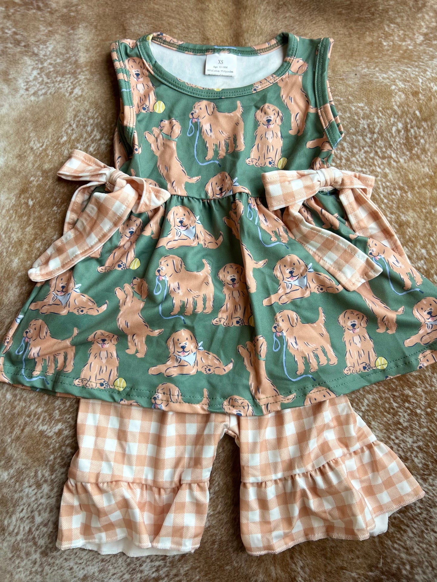 Golden Retriever Ruffle Set - 12/18