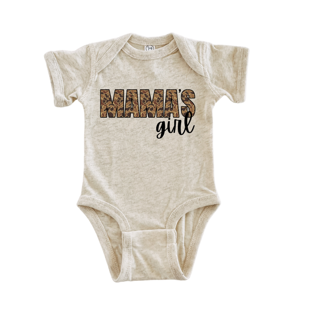Mama’s Girl Brown Camo Onesie