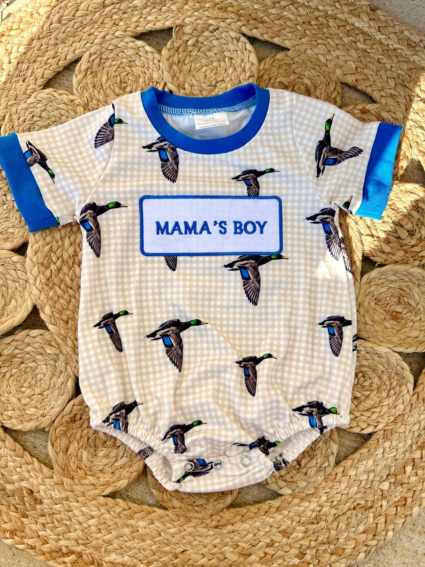 Embroidered Mama’s Boy Romper