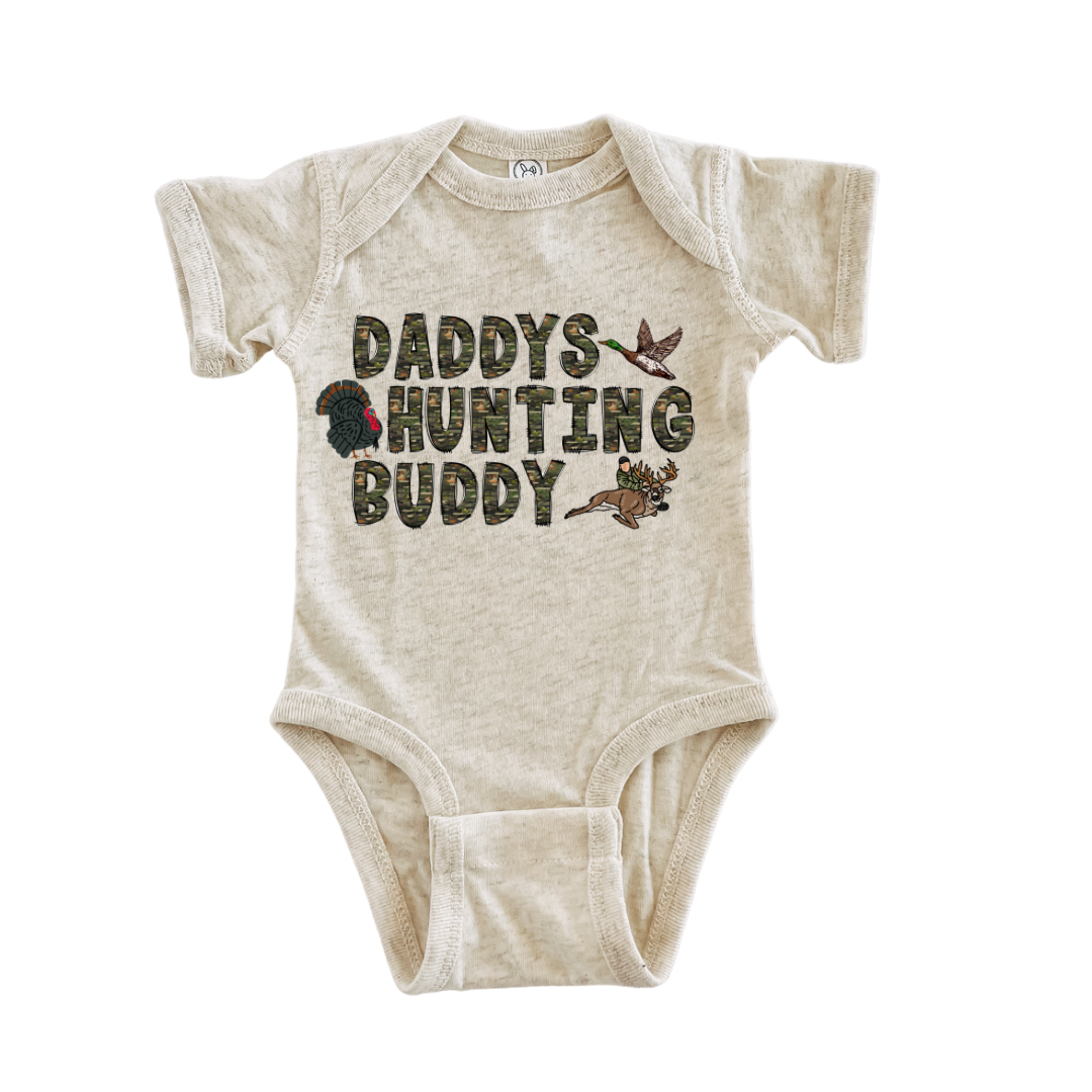 Camo Daddy’s Hunting Buddy Onesie