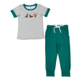 Embroidered Dog, Duck, Deer Jogger Set