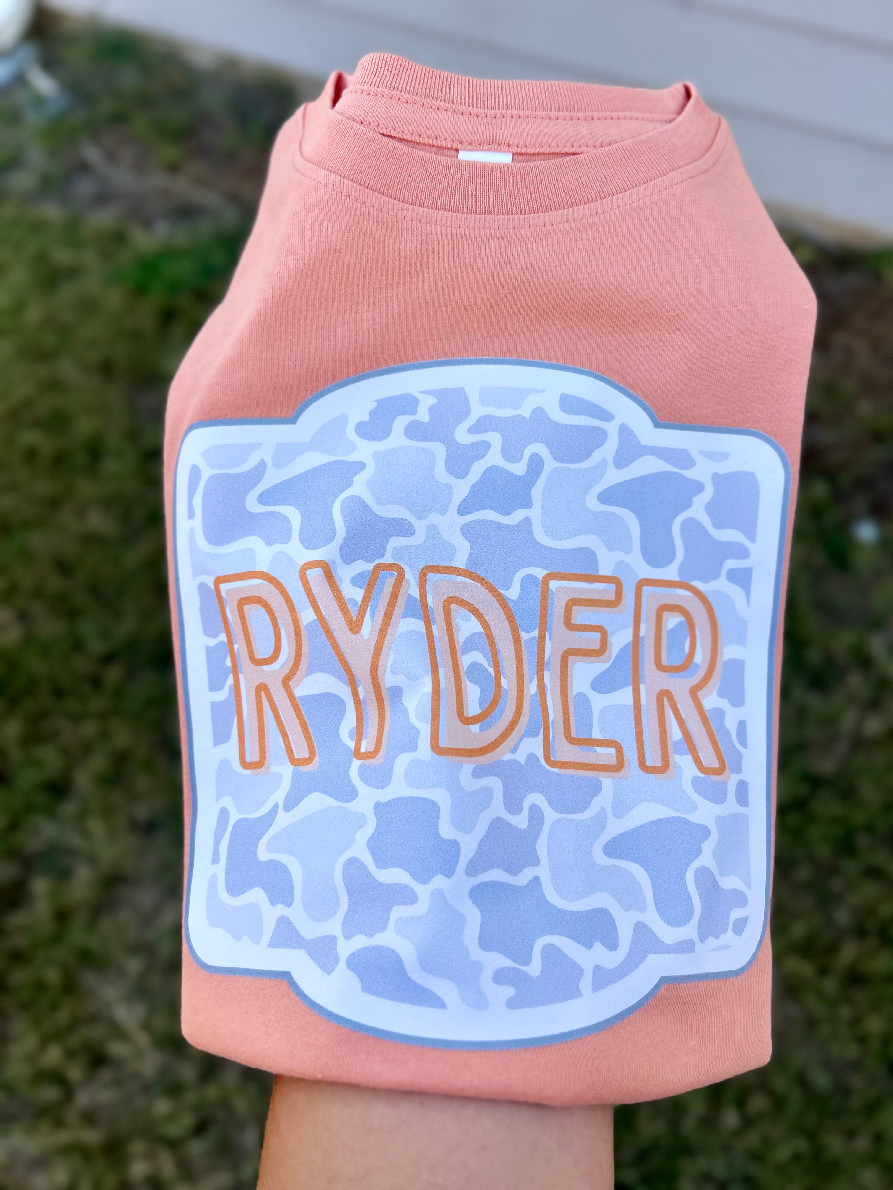 Light Camo Name Plate Tee - Sunset