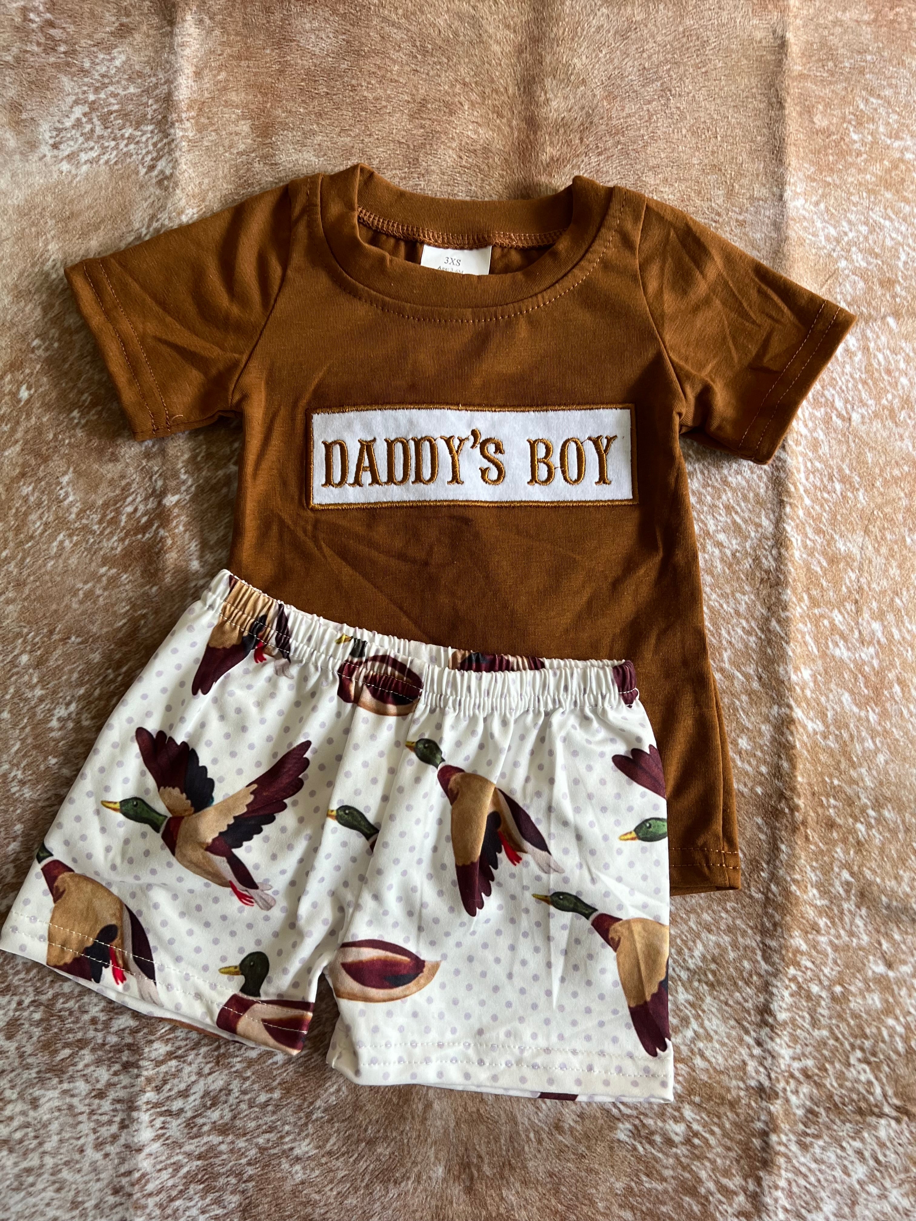 Embroidered Daddy’s Boy Set - Preorder