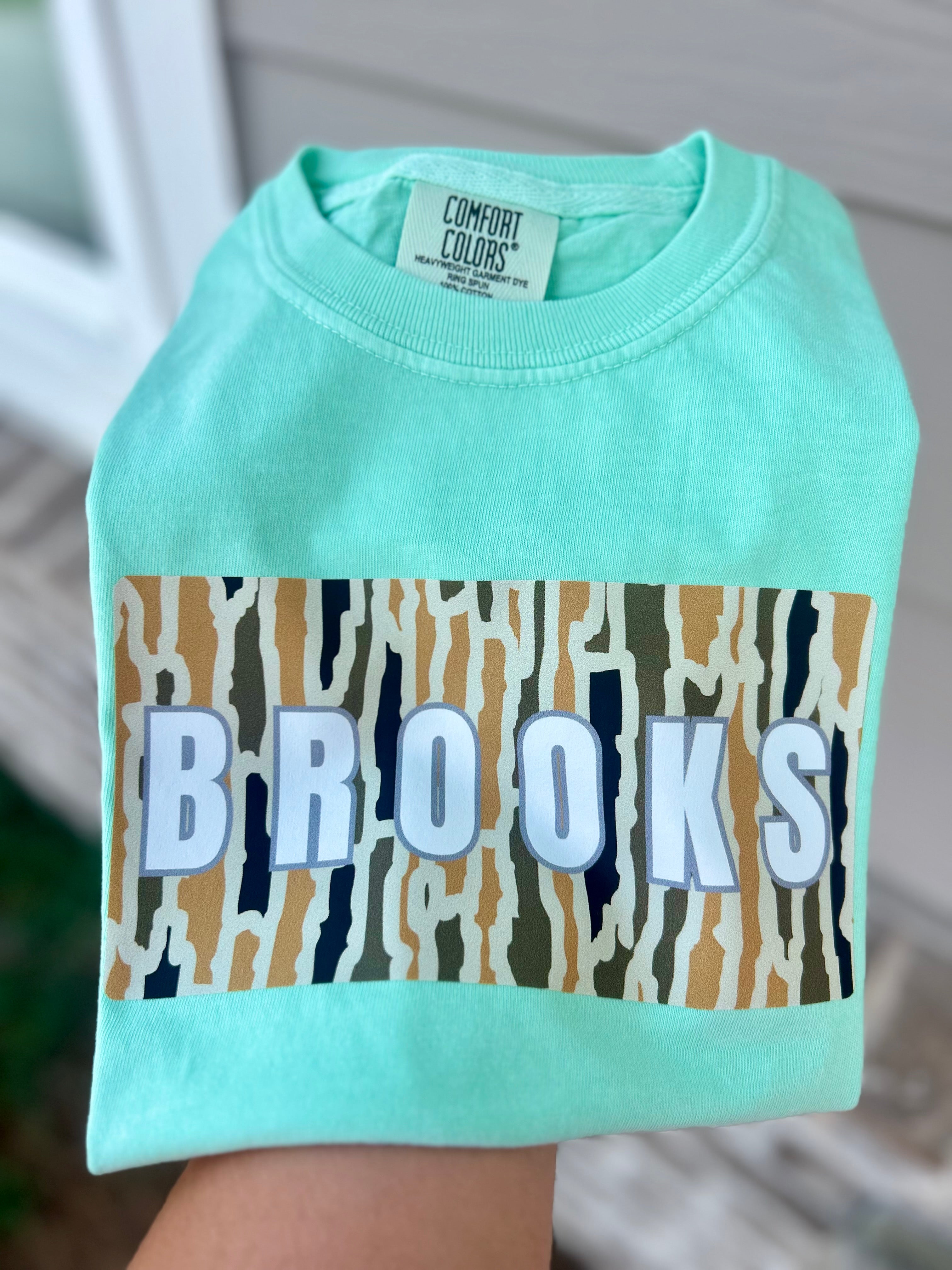 CUSTOM Bark Camo Name Plate Tee - Island Reef