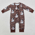 Retro Camo Santa Zipper Romper - Preorder