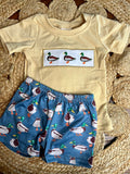 Embroidered Mallard Duck Set