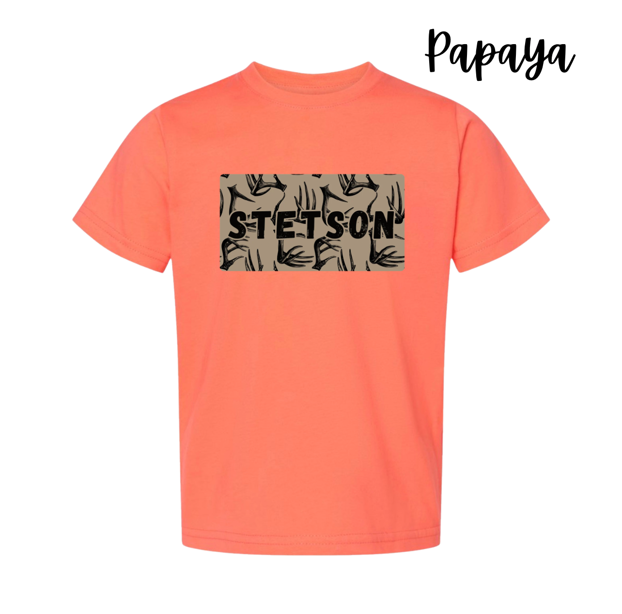 CUSTOM Antler Name Plate Tee - Multiple Colors Options
