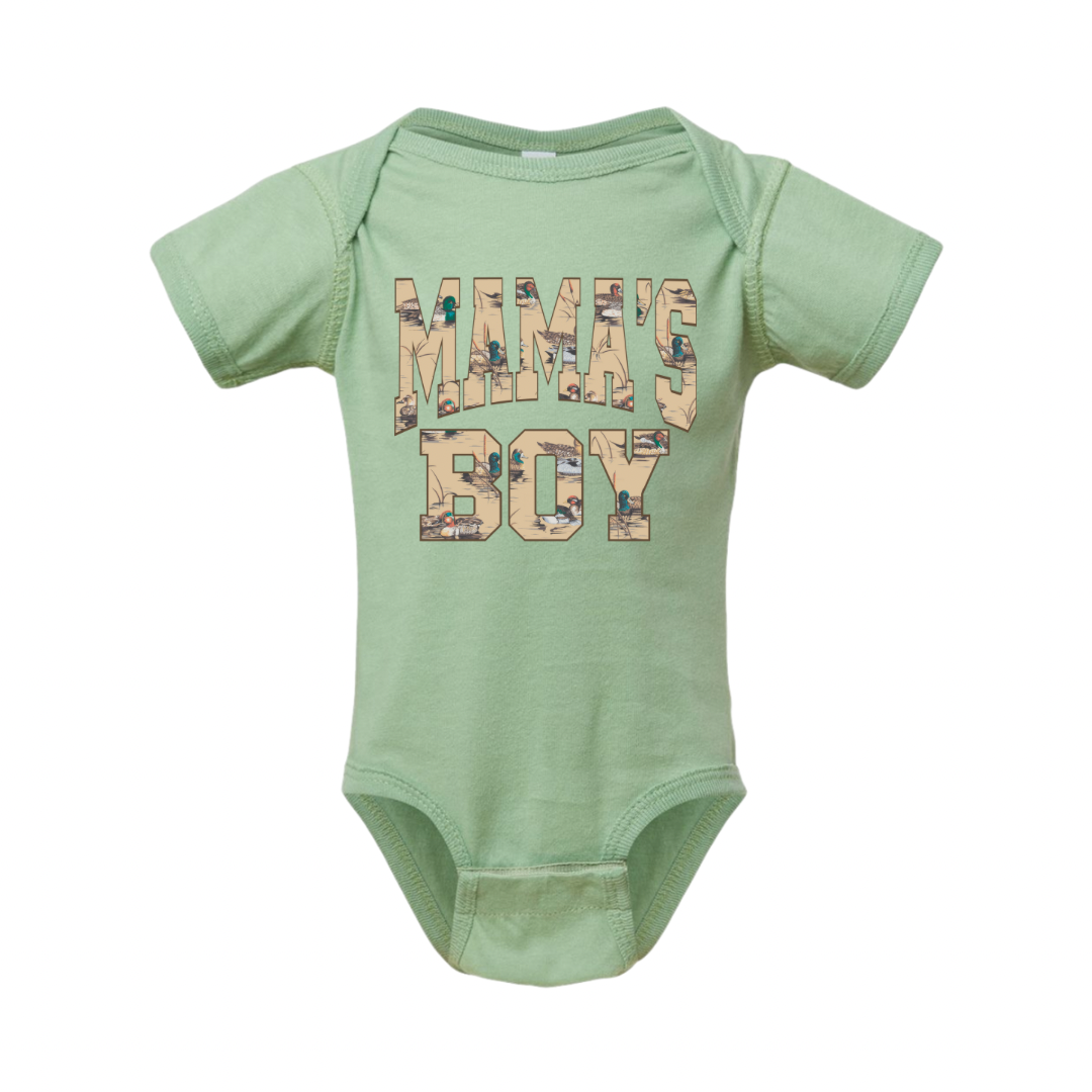 Duck Print Mama’s Boy Sage Bodysuit