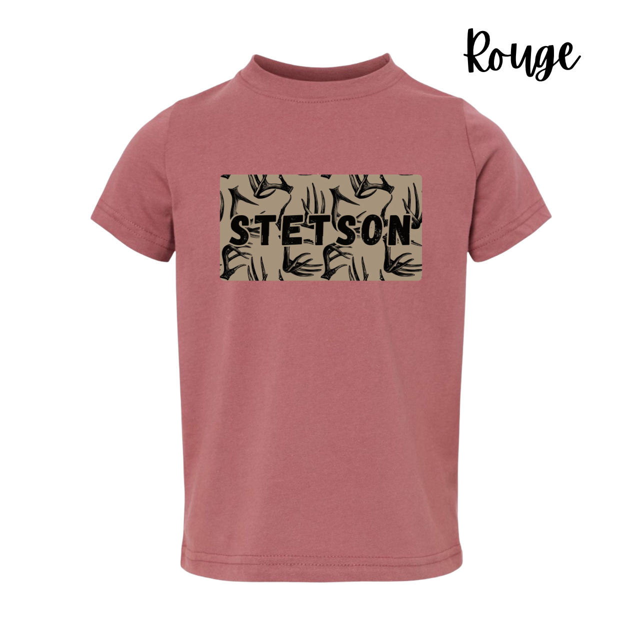 CUSTOM Antler Name Plate Tee - Multiple Colors Options