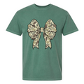 Old School Camo Bow Comfort Colors Tee - Green