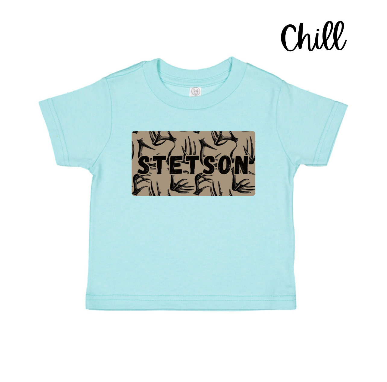 CUSTOM Antler Name Plate Tee - Multiple Colors Options