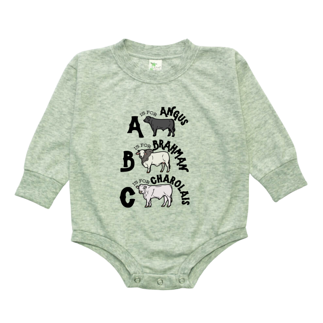 ABC Cows Sage Bubble