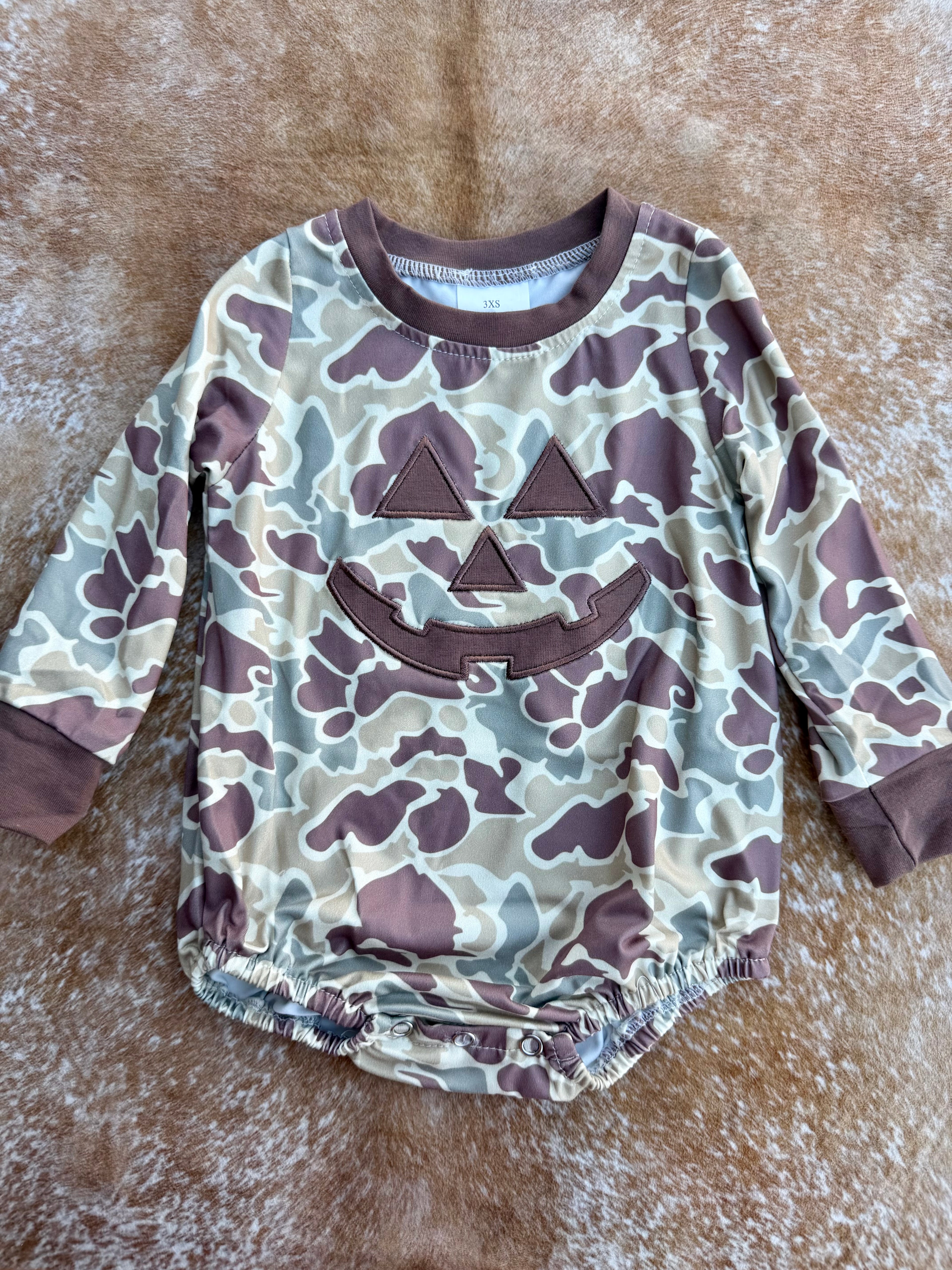 Camo Jack O’ Lantern Romper