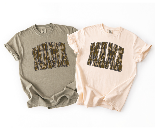Dark Camo MAMA Graphic Tee - 2 colors