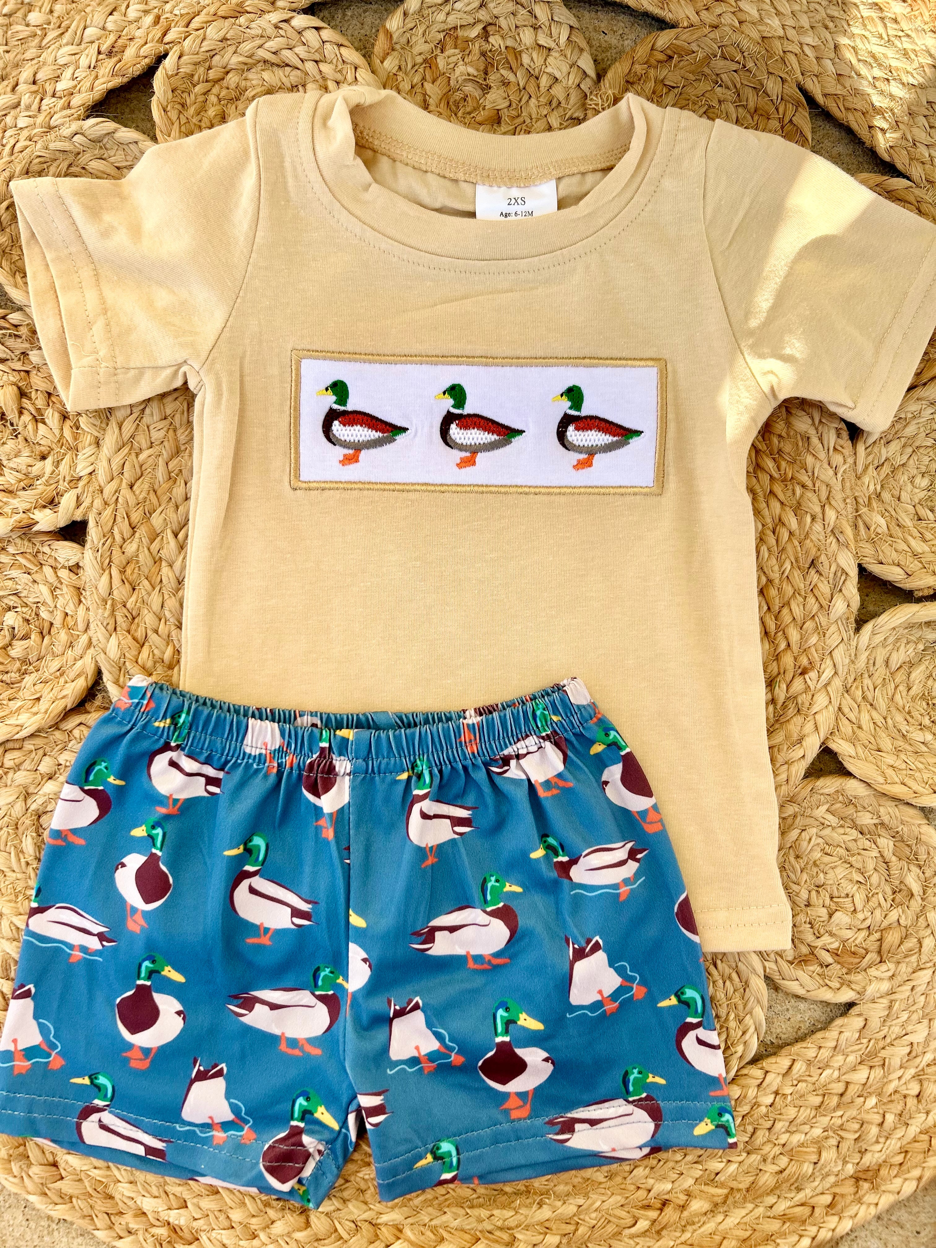 Embroidered Mallard Duck Set- Preorder
