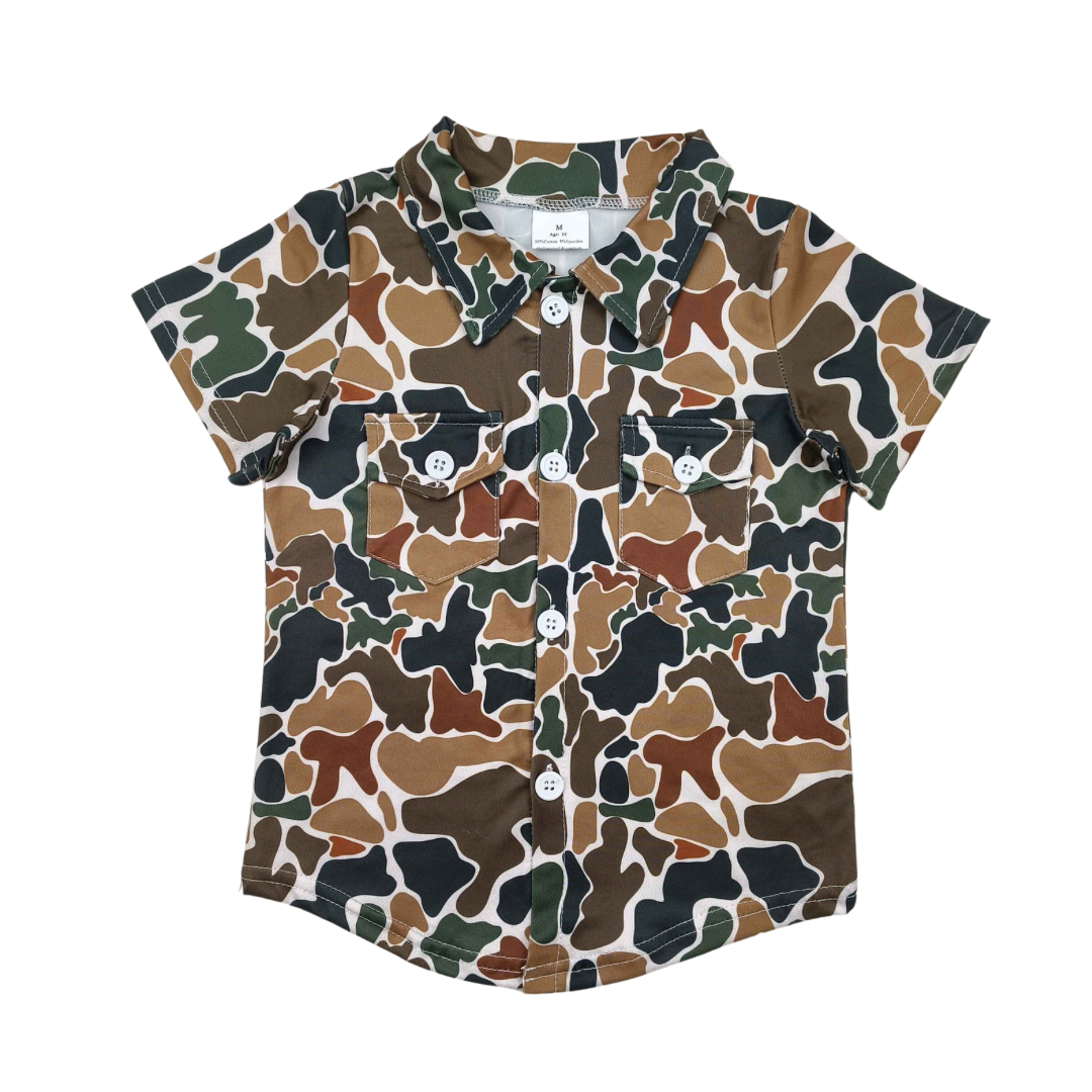 Retro Camo Button Up - Preorder