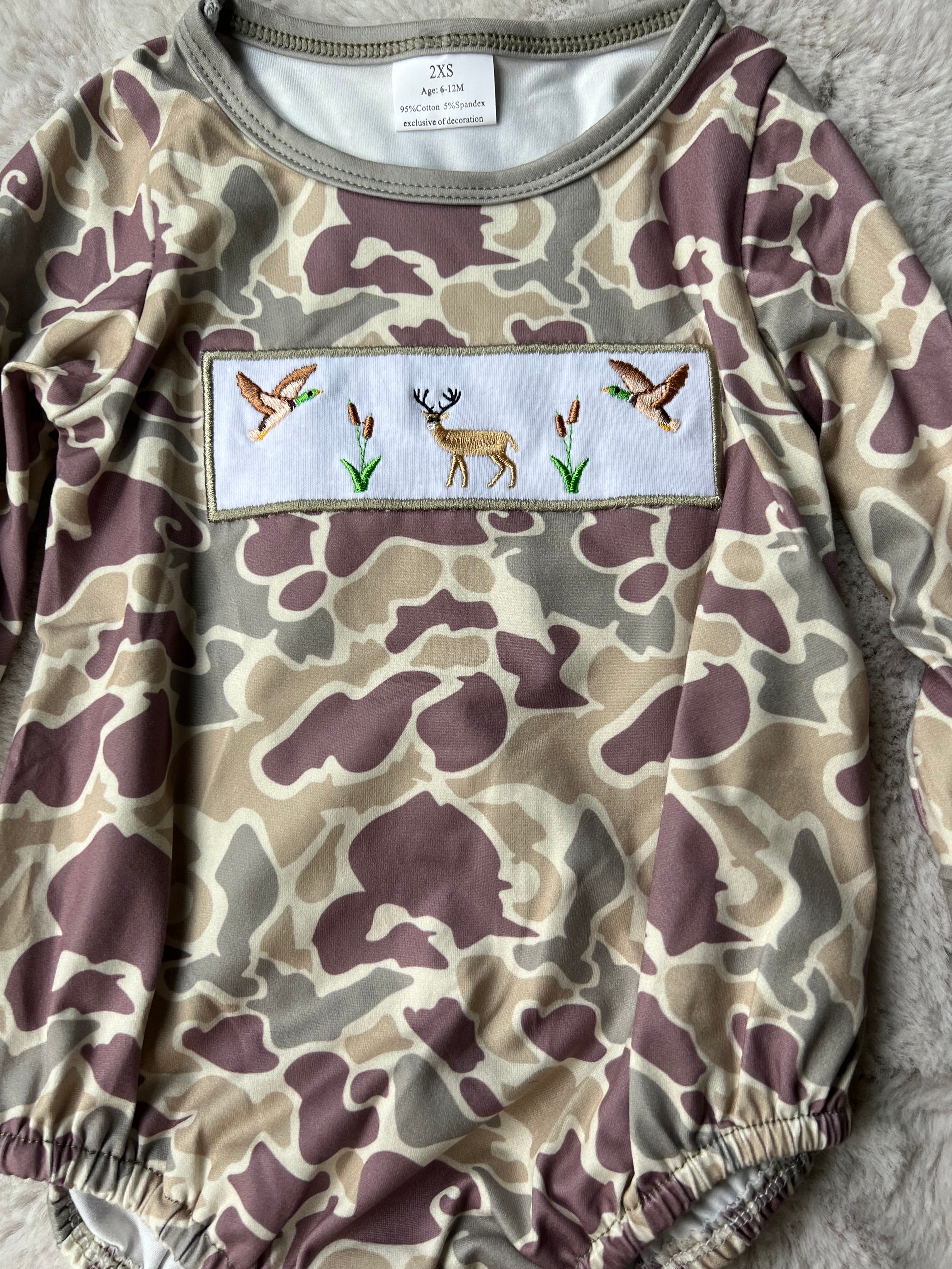 Embroidered Ducks & Deer Camo Bubble - Preorder