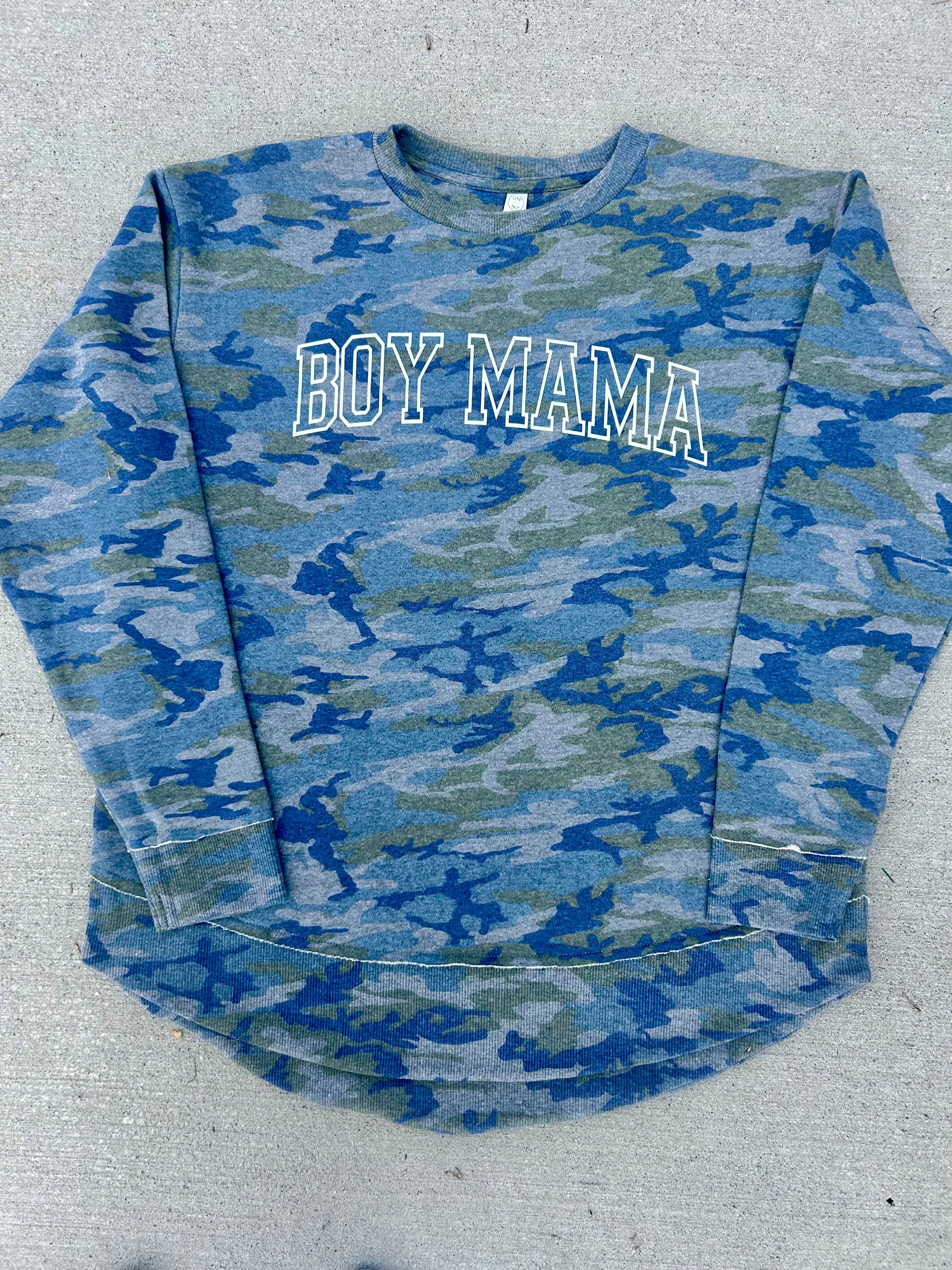 Boy Mama Camo Crewneck