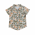 Green/Orange Camo Button Up - Preorder