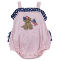 Pink Appliqué USA Puppy Romper - Preorder