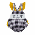Black Lineman Romper Girls - Preorder