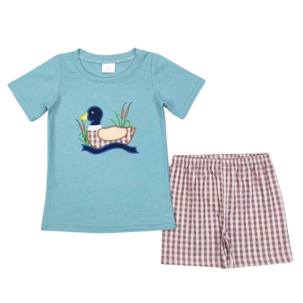 Gingham Appliqué Duck Set - Preorder