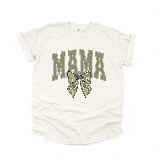 Camo Bow Graphic Tee - Ivory
