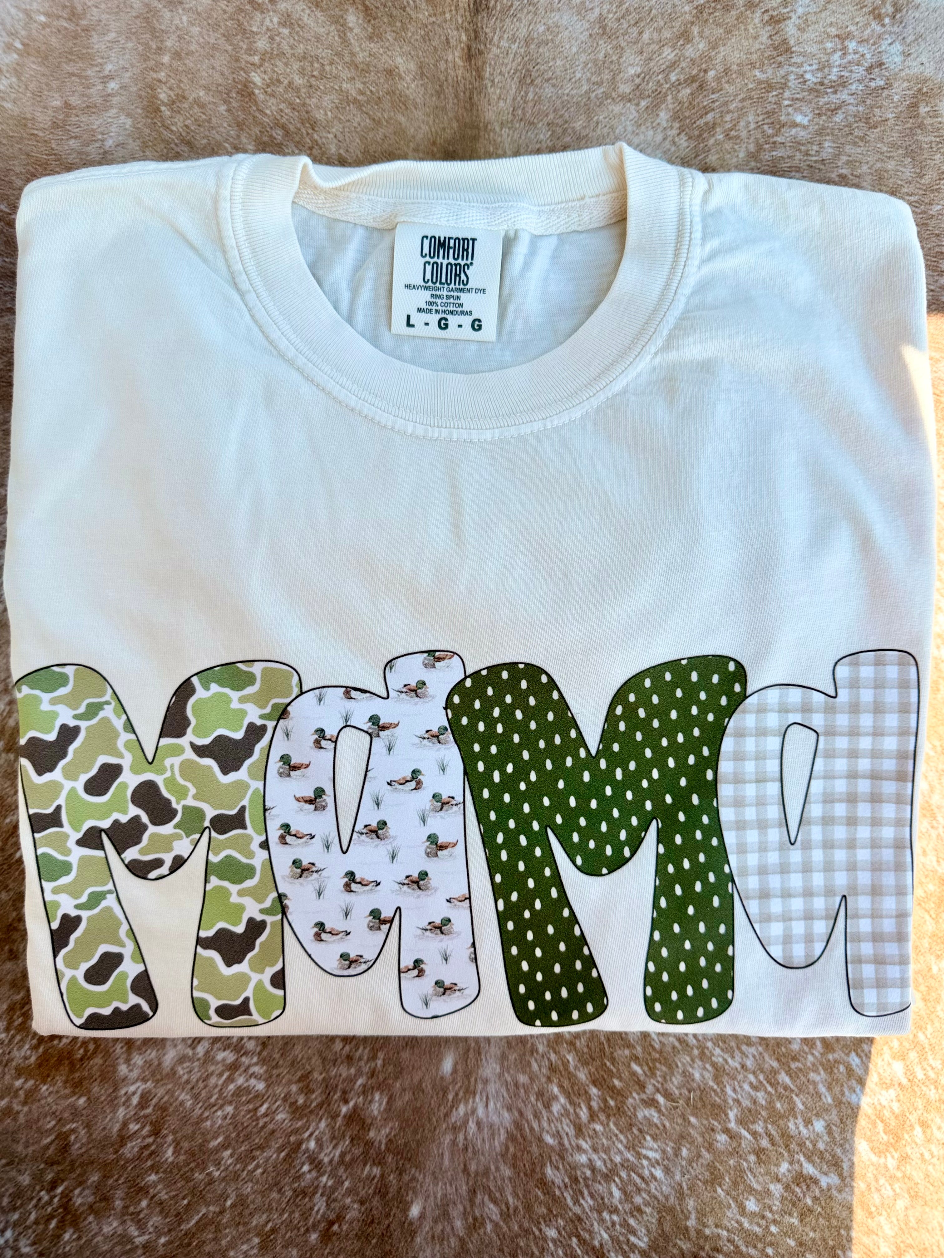 Camo + Ducks MAMA Tee - Ivory