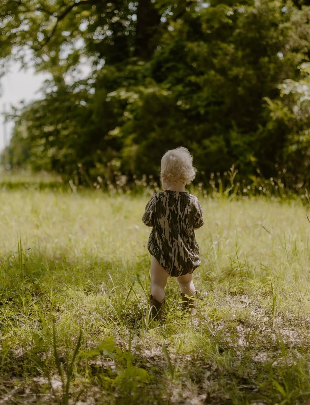 Dark Camo Bubble Romper