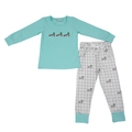 Teal Embroidered Mallard Ducks Jogger Set