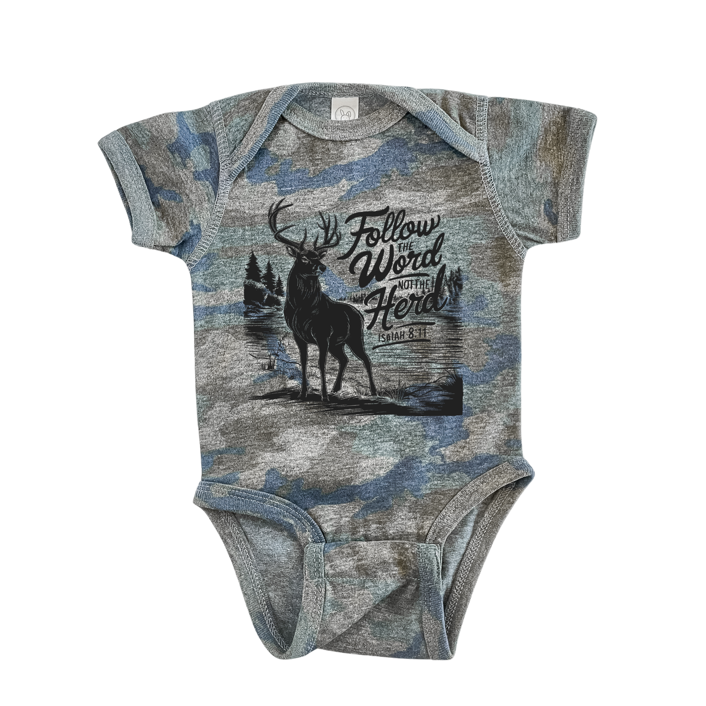 Follow The Word Onesie - Vintage Camo