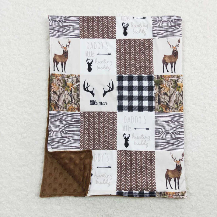 Daddy’s Hunting Buddy Minky Blanket - Preorder
