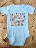 Mama’s Boy Duck Print Onesie - Blue