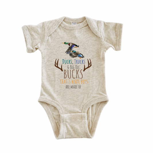 Ducks, Trucks & Bucks Onesie