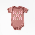 Bucks & Bows Mauve Onesie
