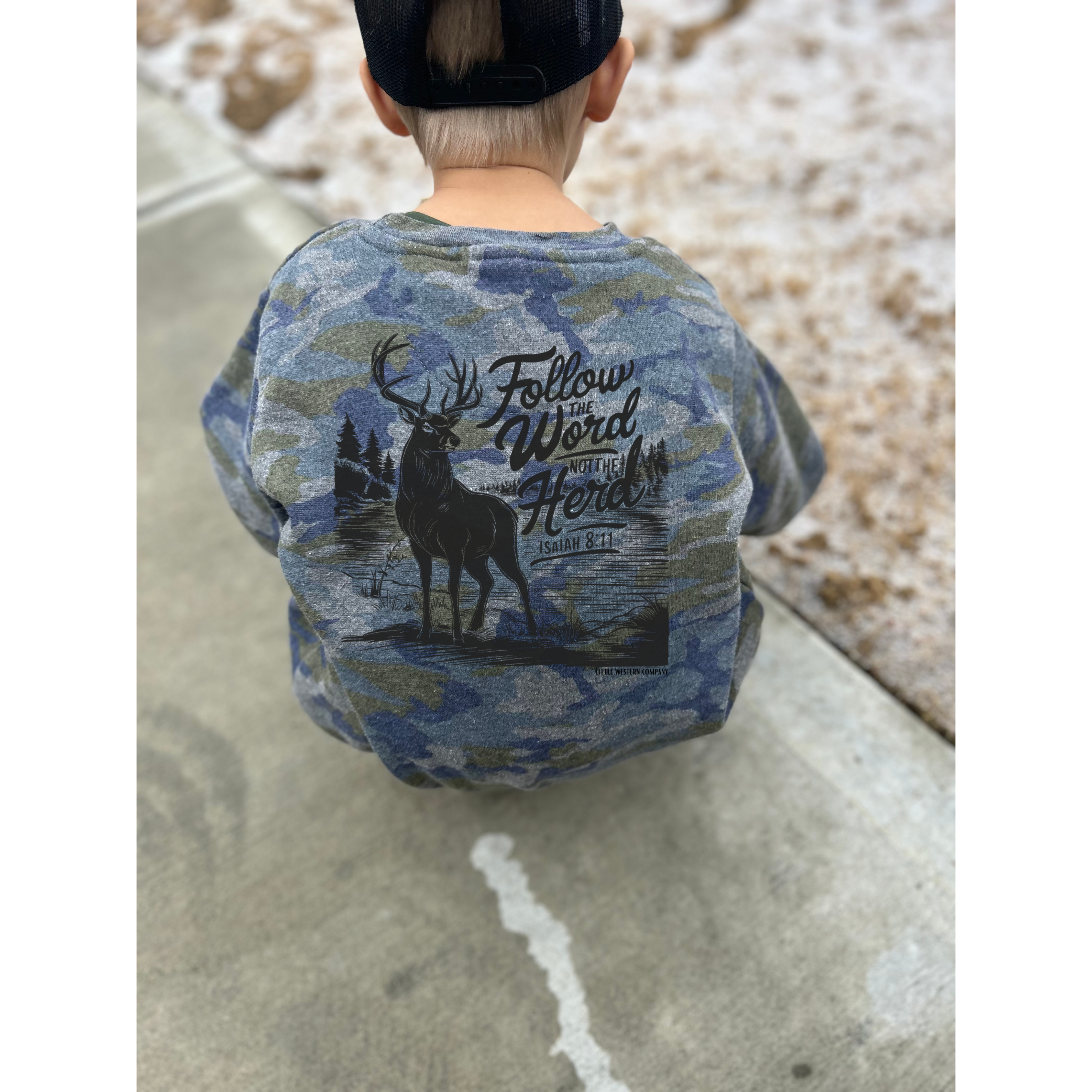 Follow The Word Crewneck - Vintage Camo