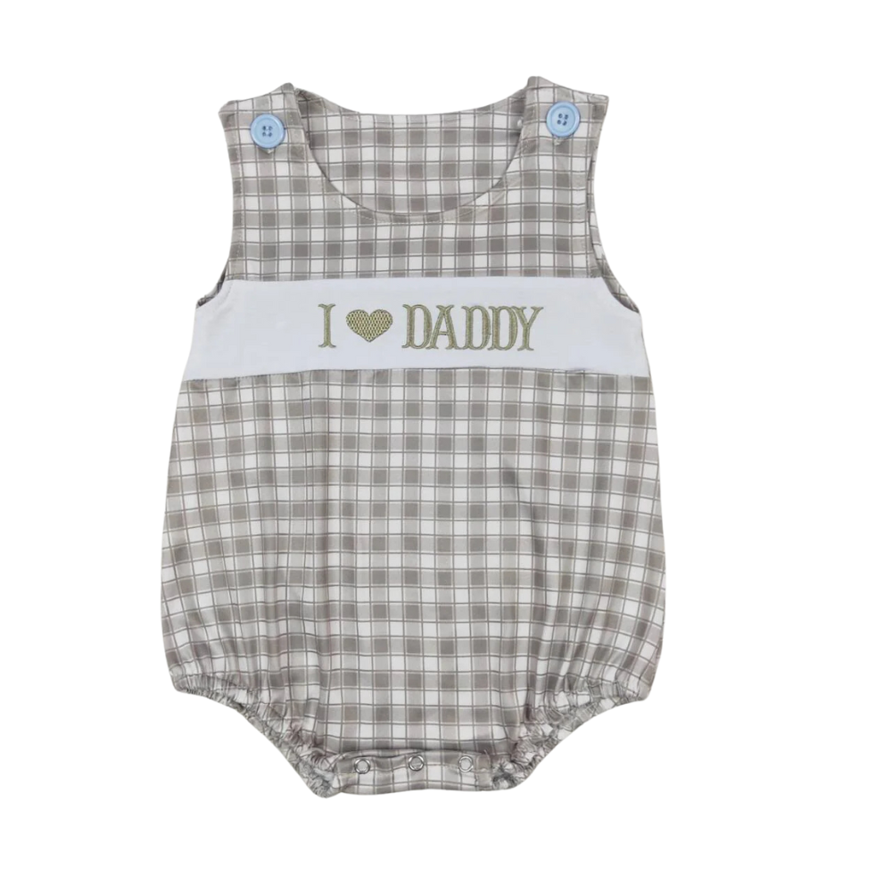 Embroidered I Love Daddy Romper - Preorder