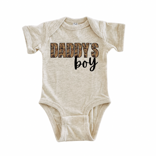 Daddy’s Boy Brown Camo Onesie