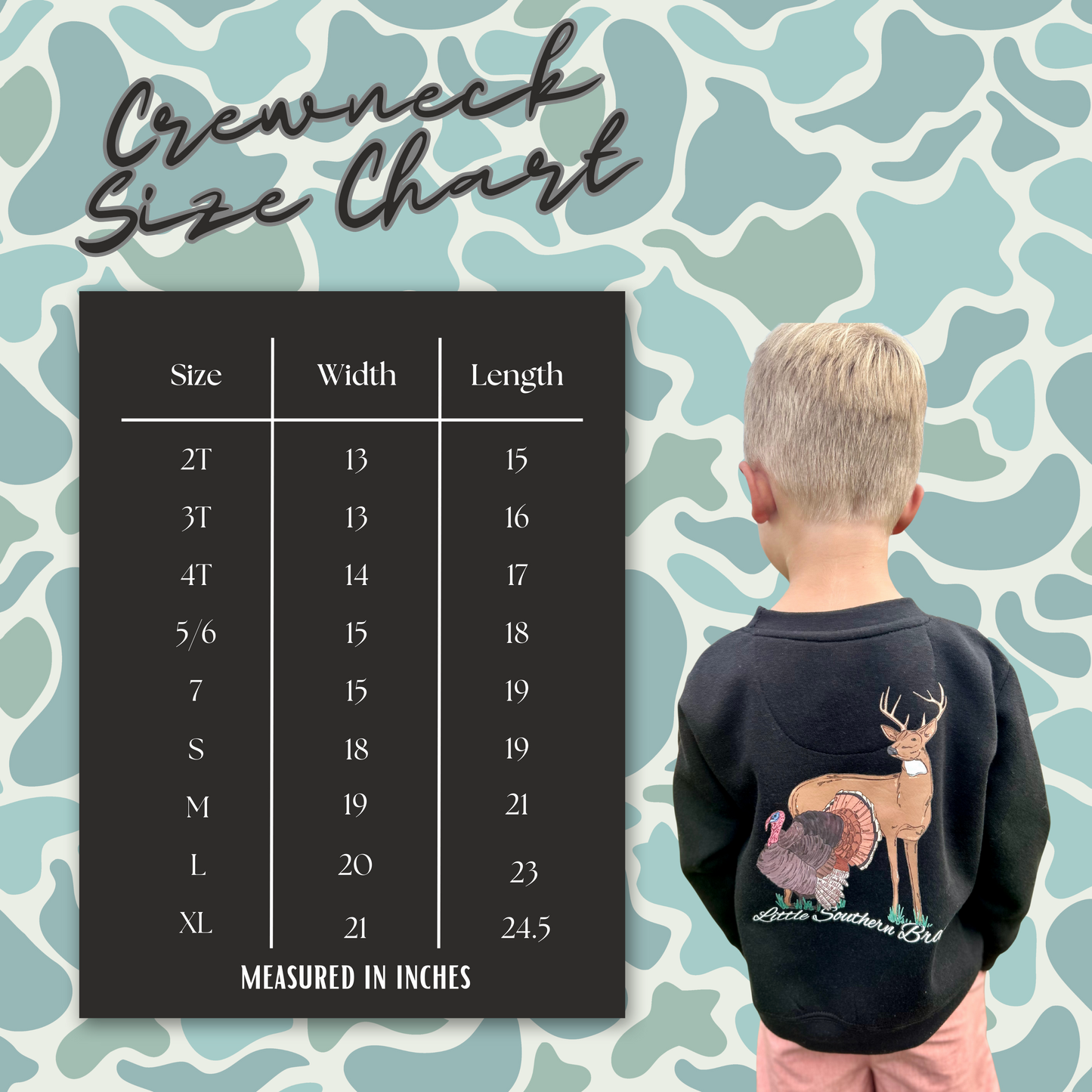 Turkey, Deer & Duck Crewneck - Natural Heather