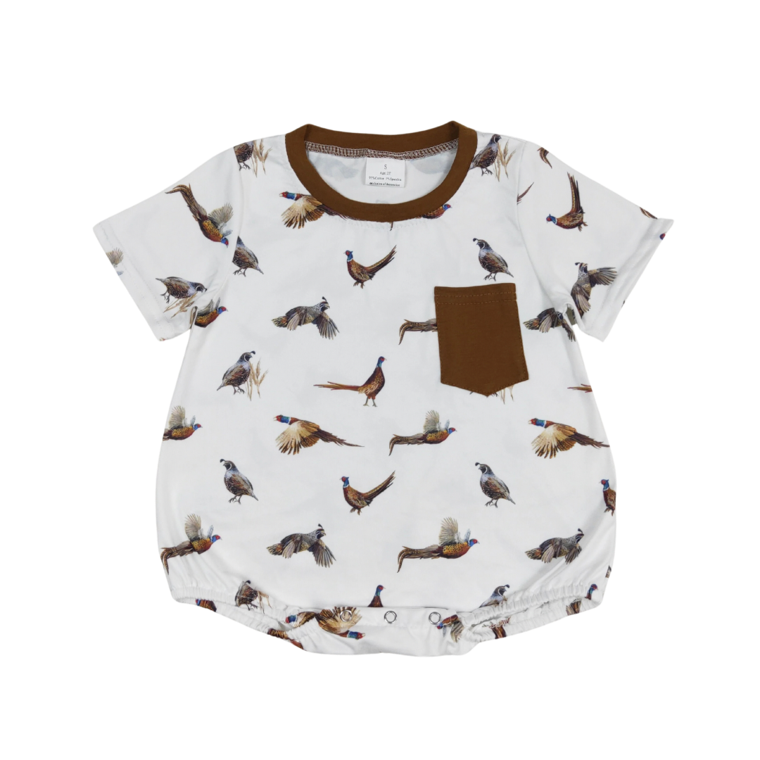 Pheasant Bubble Romper - Preorder
