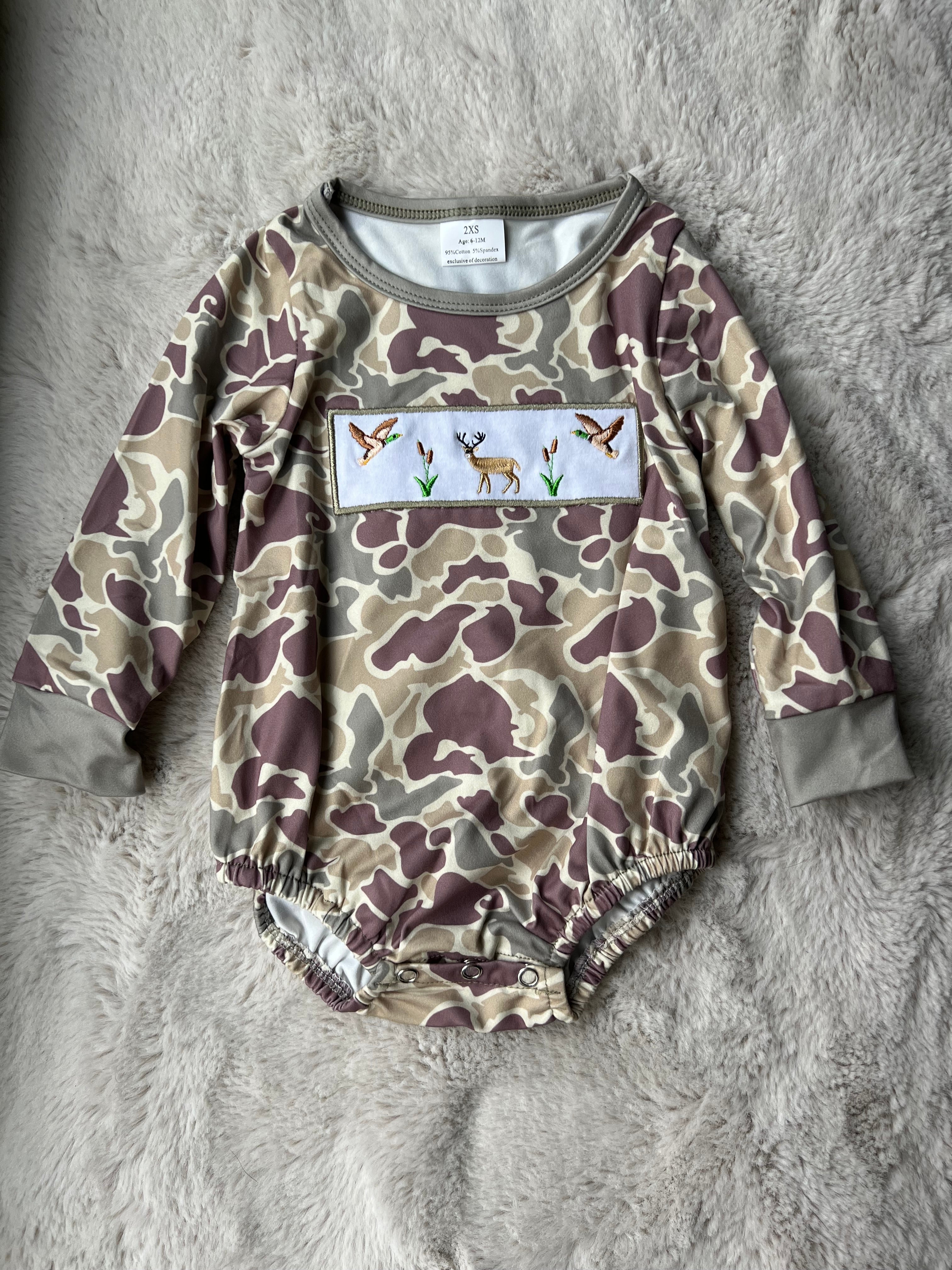 Embroidered Ducks & Deer Camo Bubble - Preorder