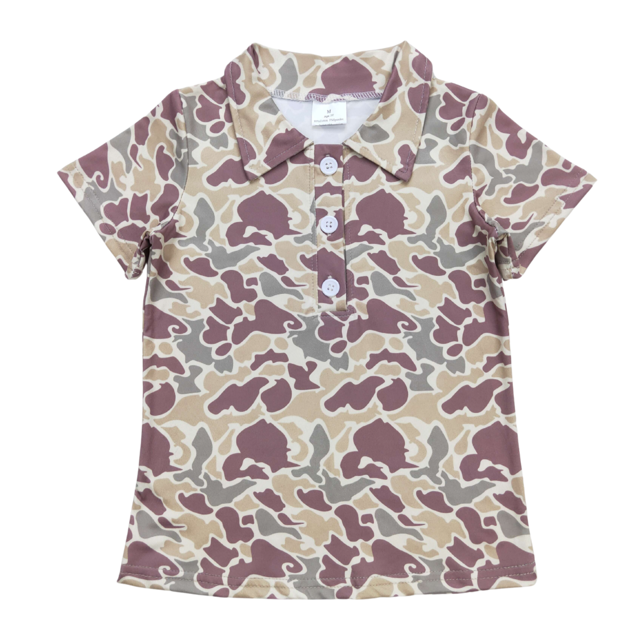 Brown Camo Button Up - Preorder