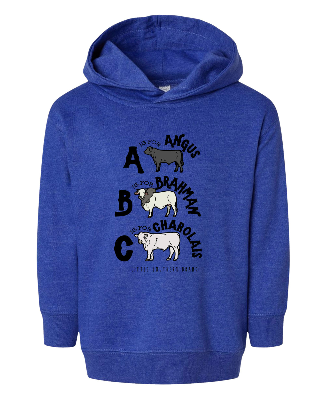 ABC Cow Breeds Hoodie - Royal